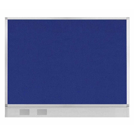 Versare Hush Panel Configurable Cubicle Partition 5' x 4' Royal Blue Fabric w/ Cable Channel 1855505